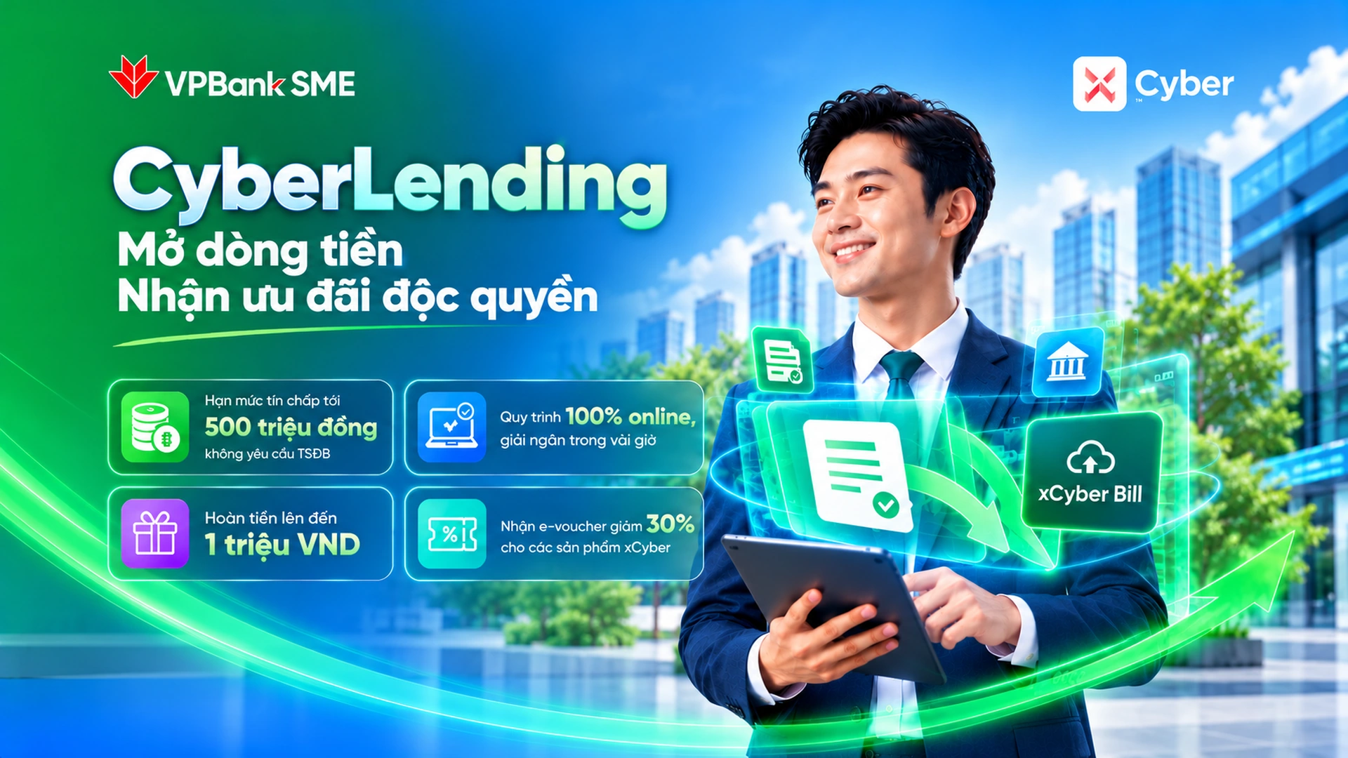 CYBERLENDING – MỞ DÒNG TIỀN, NHẬN ƯU ĐÃI ĐỘC QUYỀN